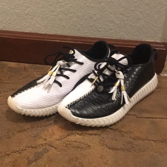 custom white yeezys